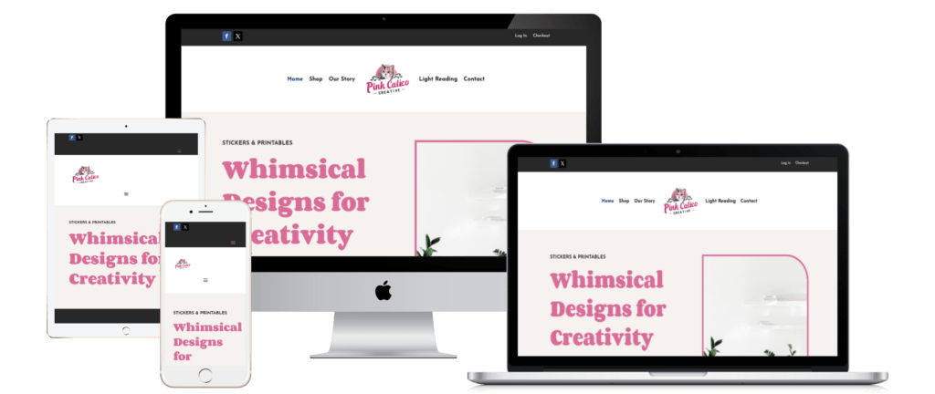 Responsive website design on various devices