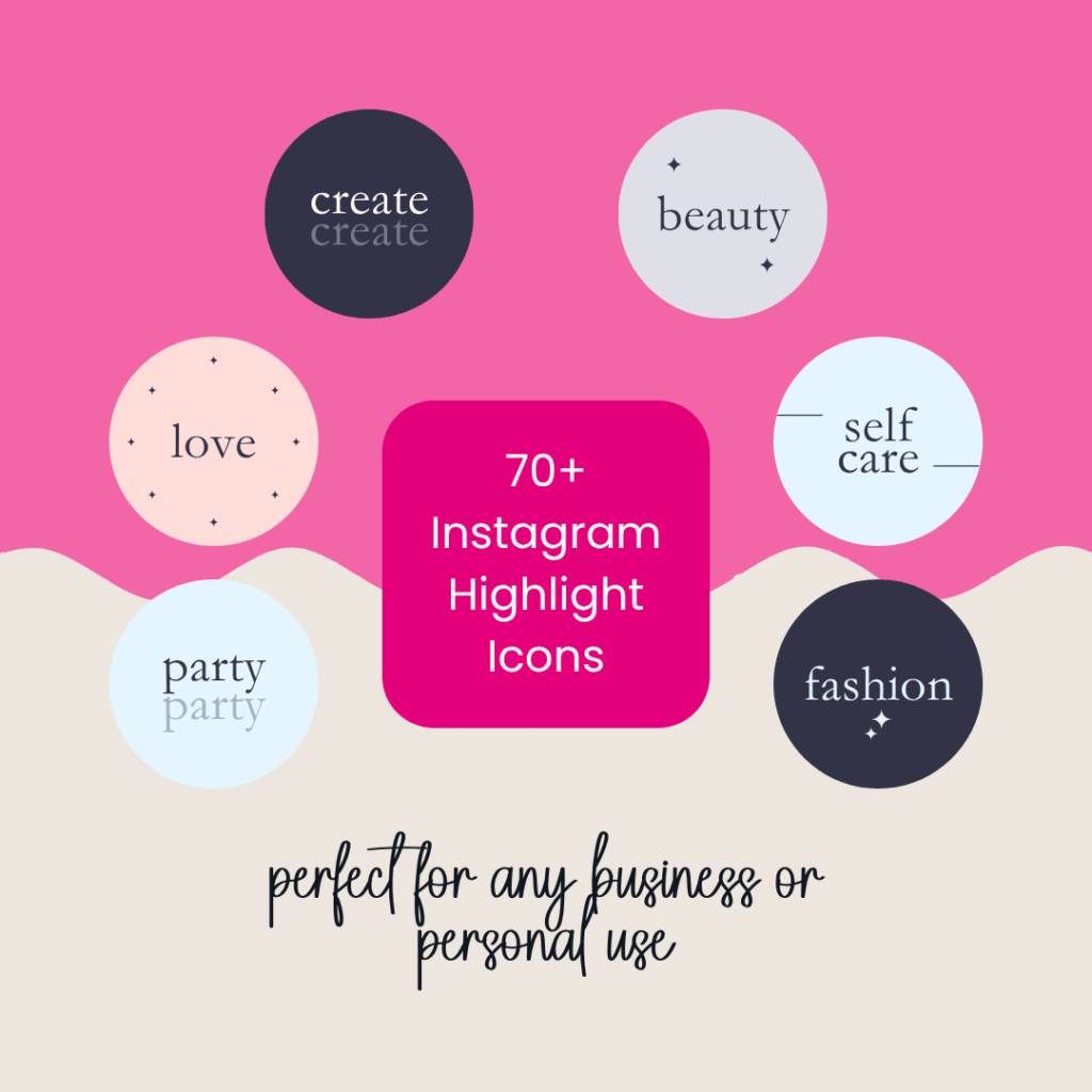 70+ Instagram highlight icons for business, personal use.