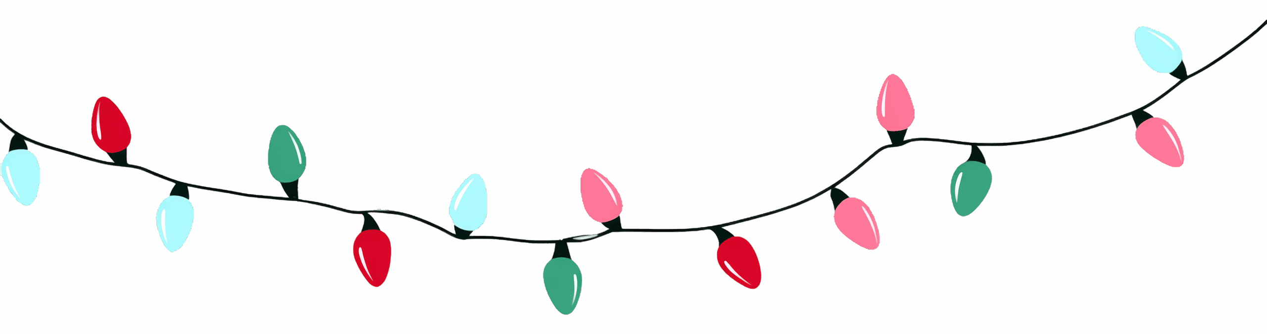 Colorful Christmas lights string decoration
